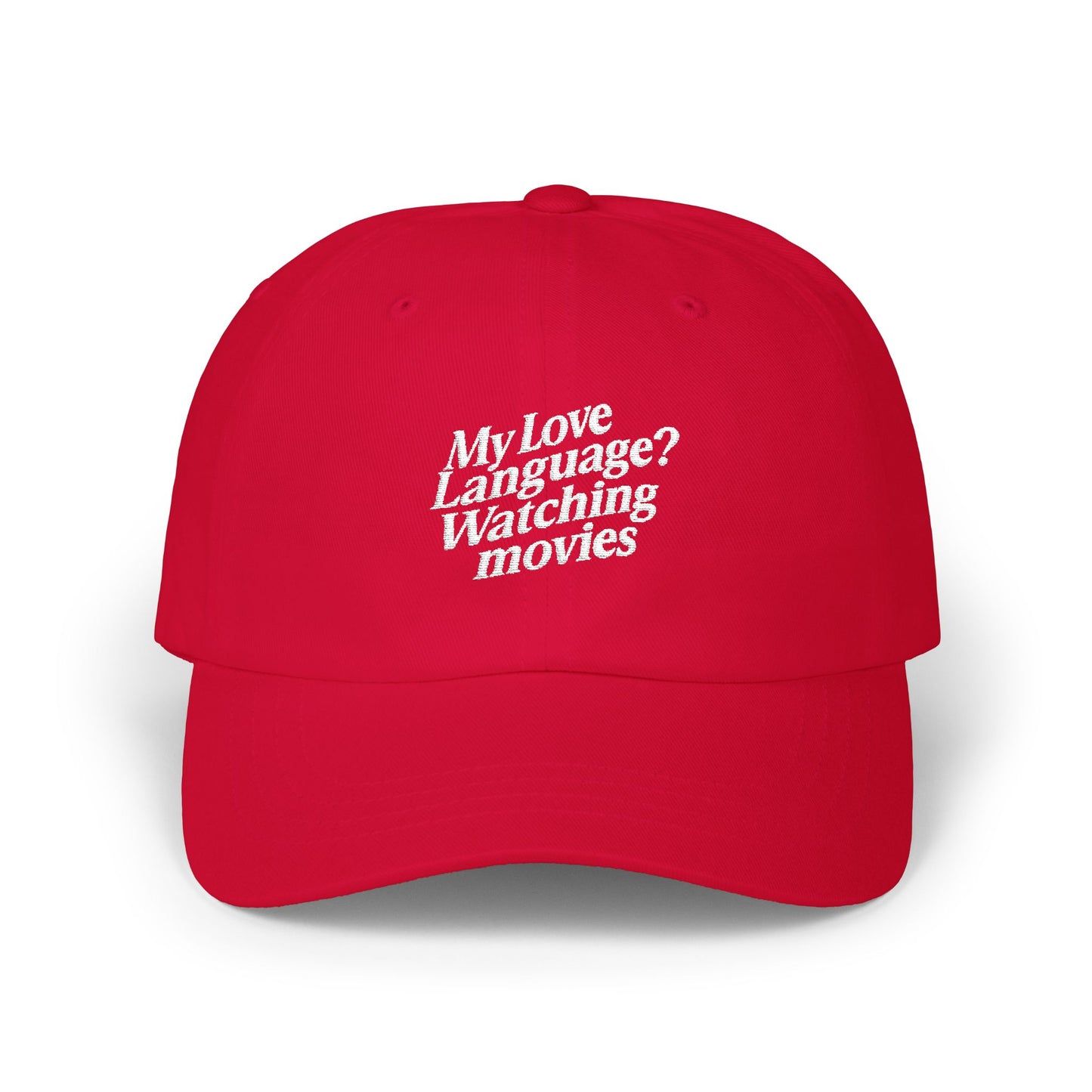 My Love Language? Watching Movies Hat - MEET CUTE MOTEL