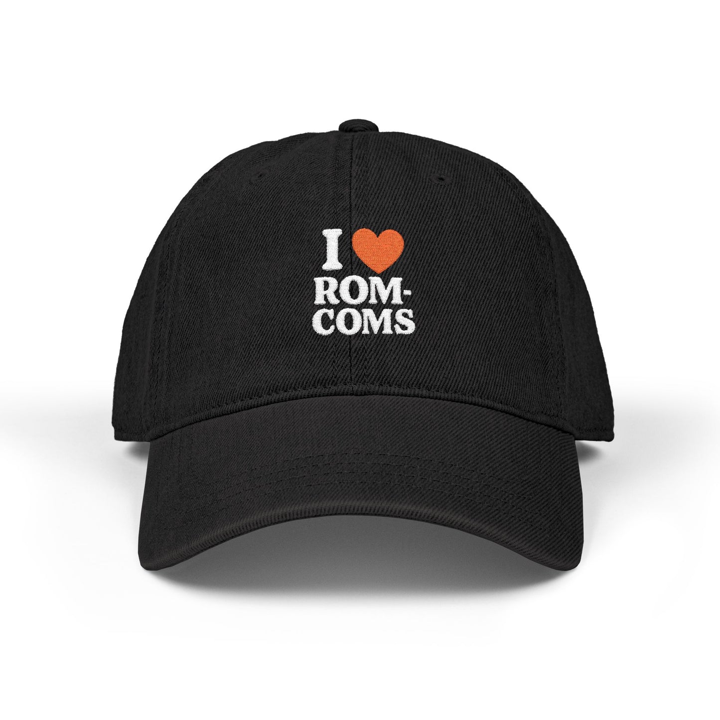 I Love Rom-Coms Vintage Denim Hat