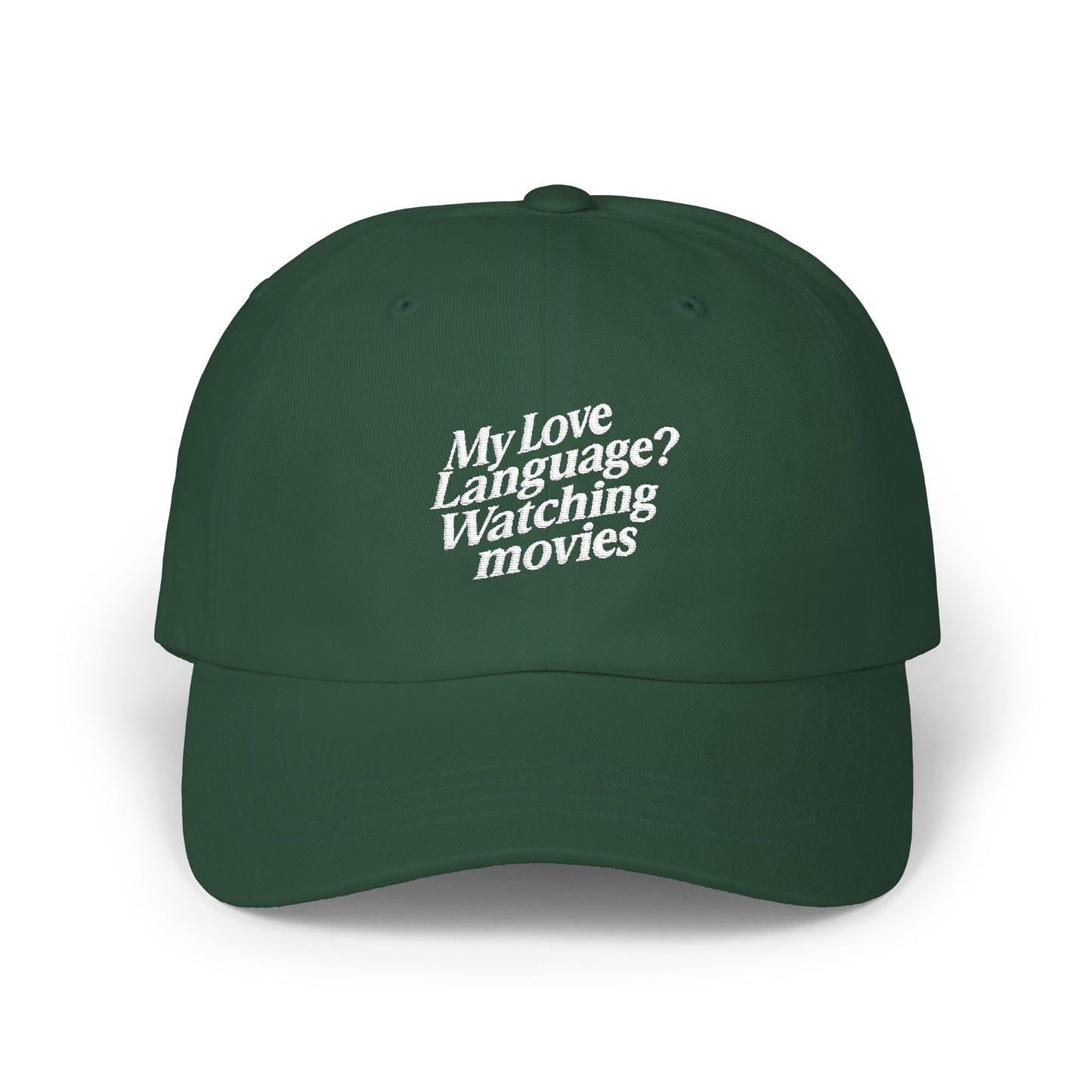 My Love Language? Watching Movies Hat - MEET CUTE MOTEL