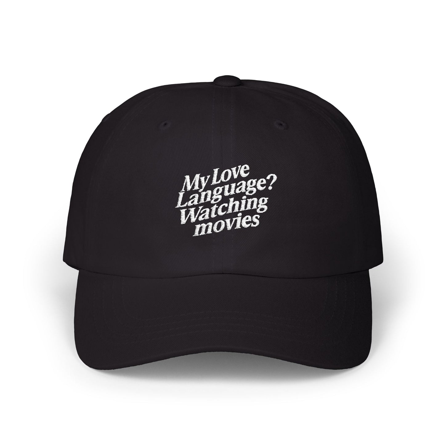 My Love Language? Watching Movies Hat - MEET CUTE MOTEL