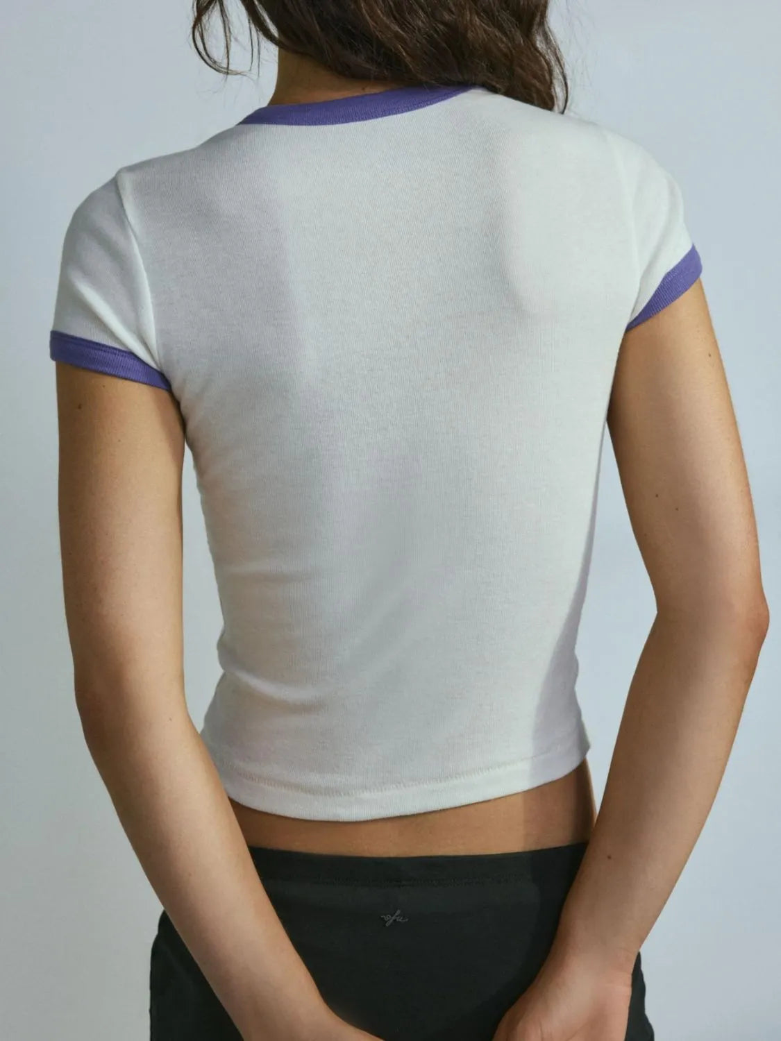 back of ringer baby tee