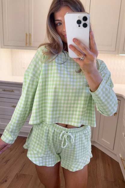 Mint Condition Gingham Lounge Set
