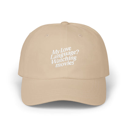 My Love Language? Watching Movies Hat - MEET CUTE MOTEL