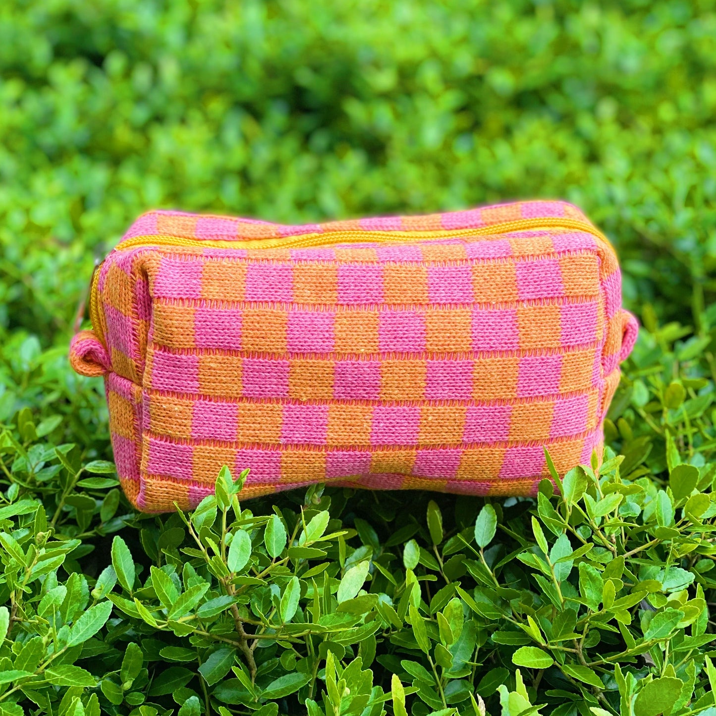 Checked Out Checkered Makeup Bag