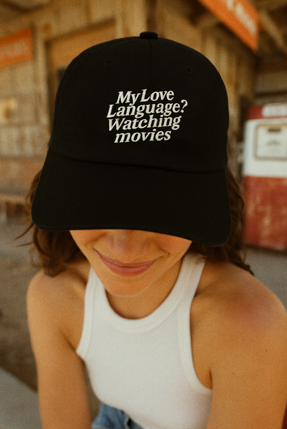 My Love Language? Watching Movies Hat - MEET CUTE MOTEL
