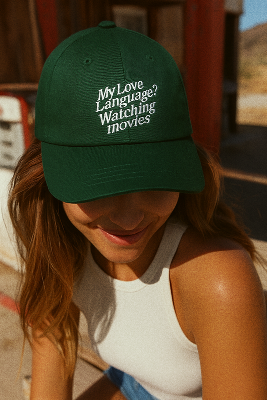 My Love Language? Watching Movies Hat - MEET CUTE MOTEL