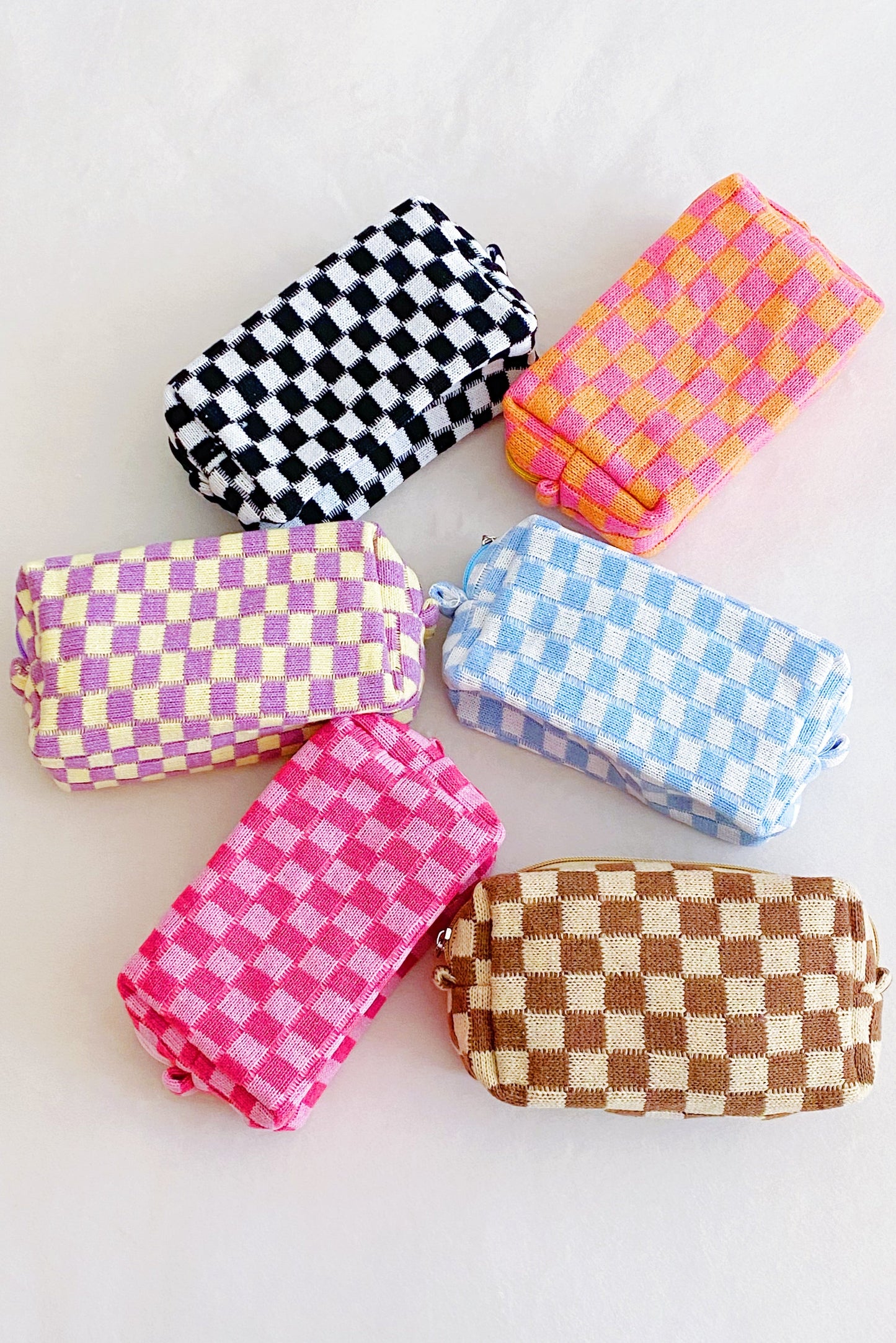Checked Out Checkered Makeup Bag