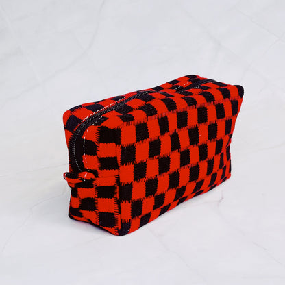 Checked Out Checkered Makeup Bag