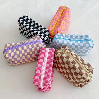 Checked Out Checkered Makeup Bag