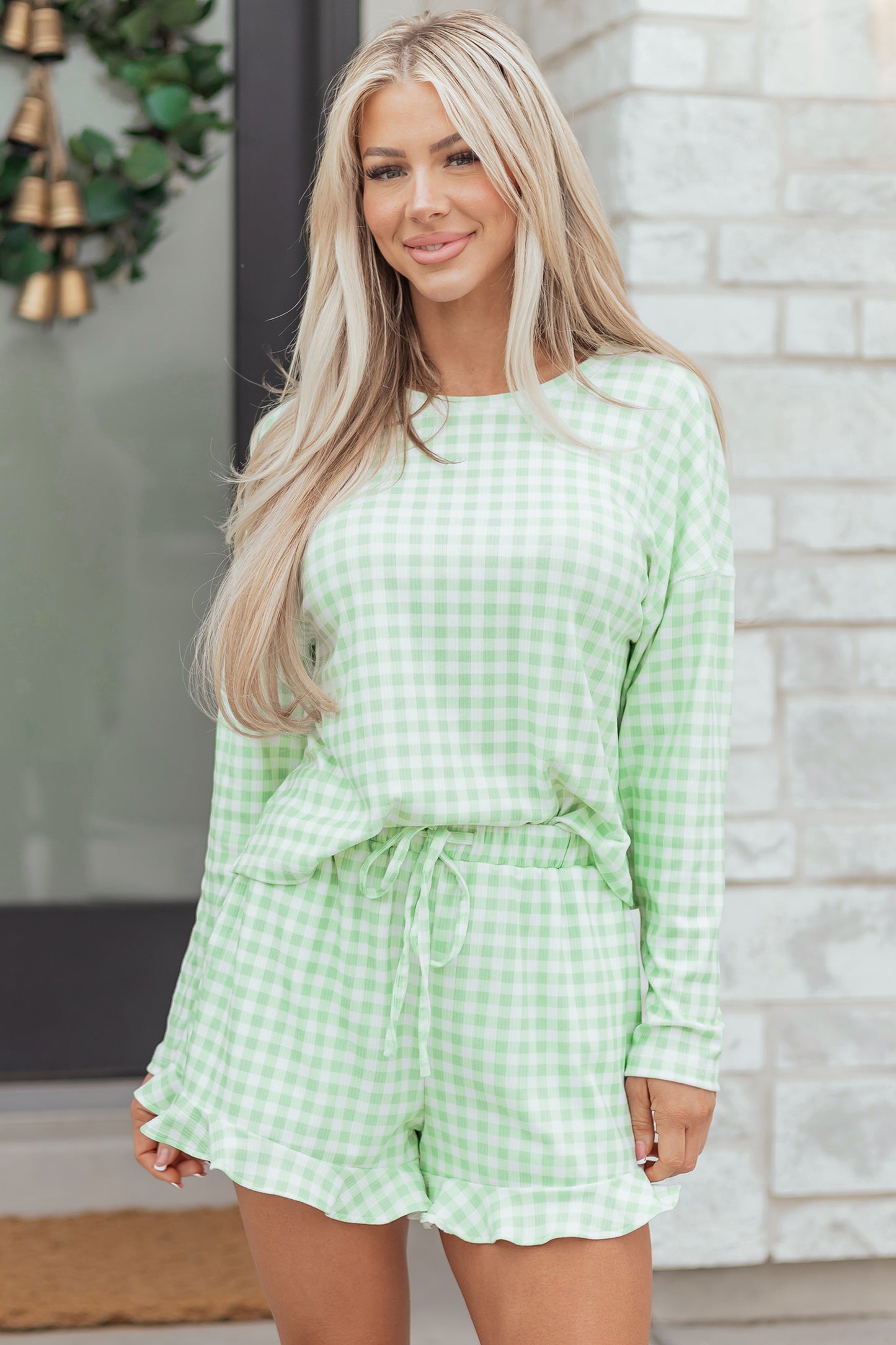 Mint Condition Gingham Lounge Set