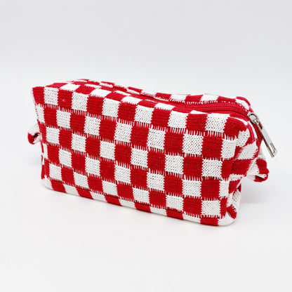 Checked Out Checkered Makeup Bag