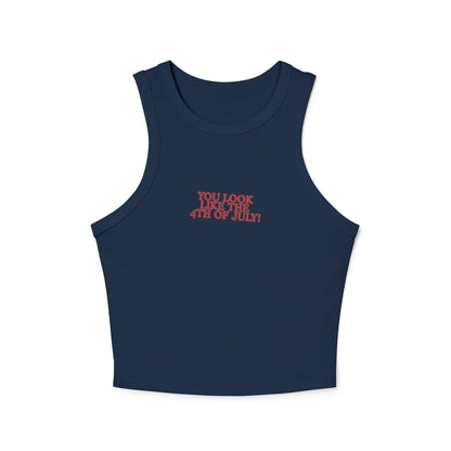 Fourth of July themed navy tank top inspired by Legally Blonde 2 quote