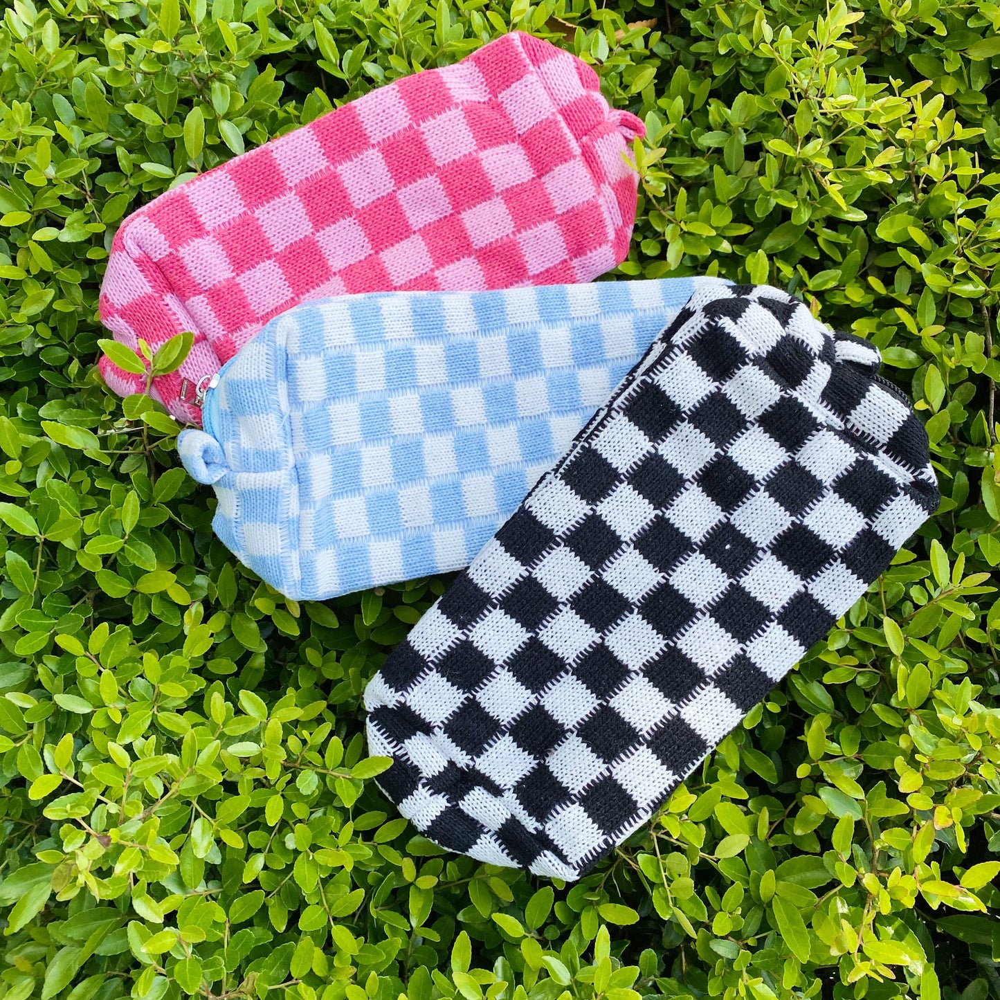Checked Out Checkered Makeup Bag