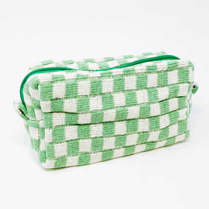 Checked Out Checkered Makeup Bag