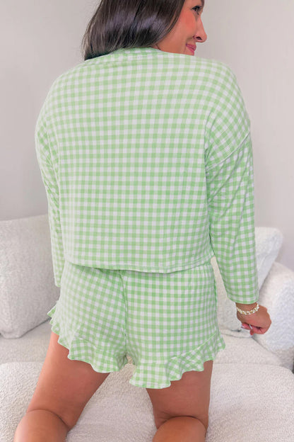 Mint Condition Gingham Lounge Set