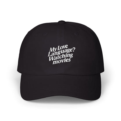 My Love Language? Watching Movies Hat - MEET CUTE MOTEL