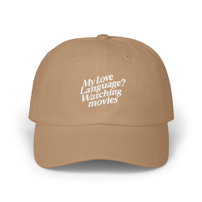 My Love Language? Watching Movies Hat - MEET CUTE MOTEL