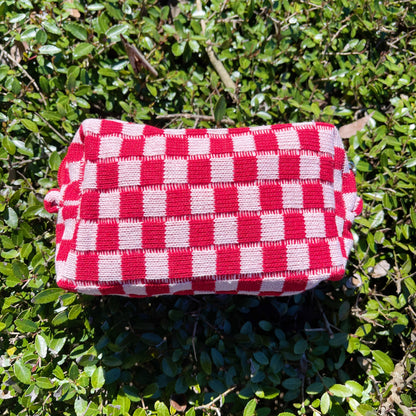 Checked Out Checkered Makeup Bag