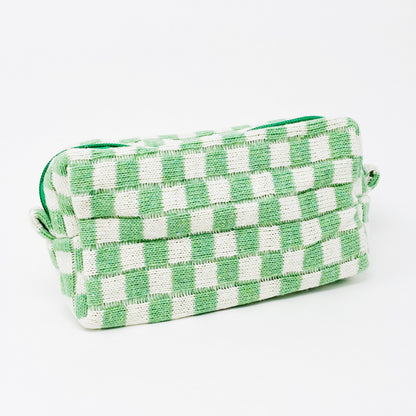 Checked Out Checkered Makeup Bag
