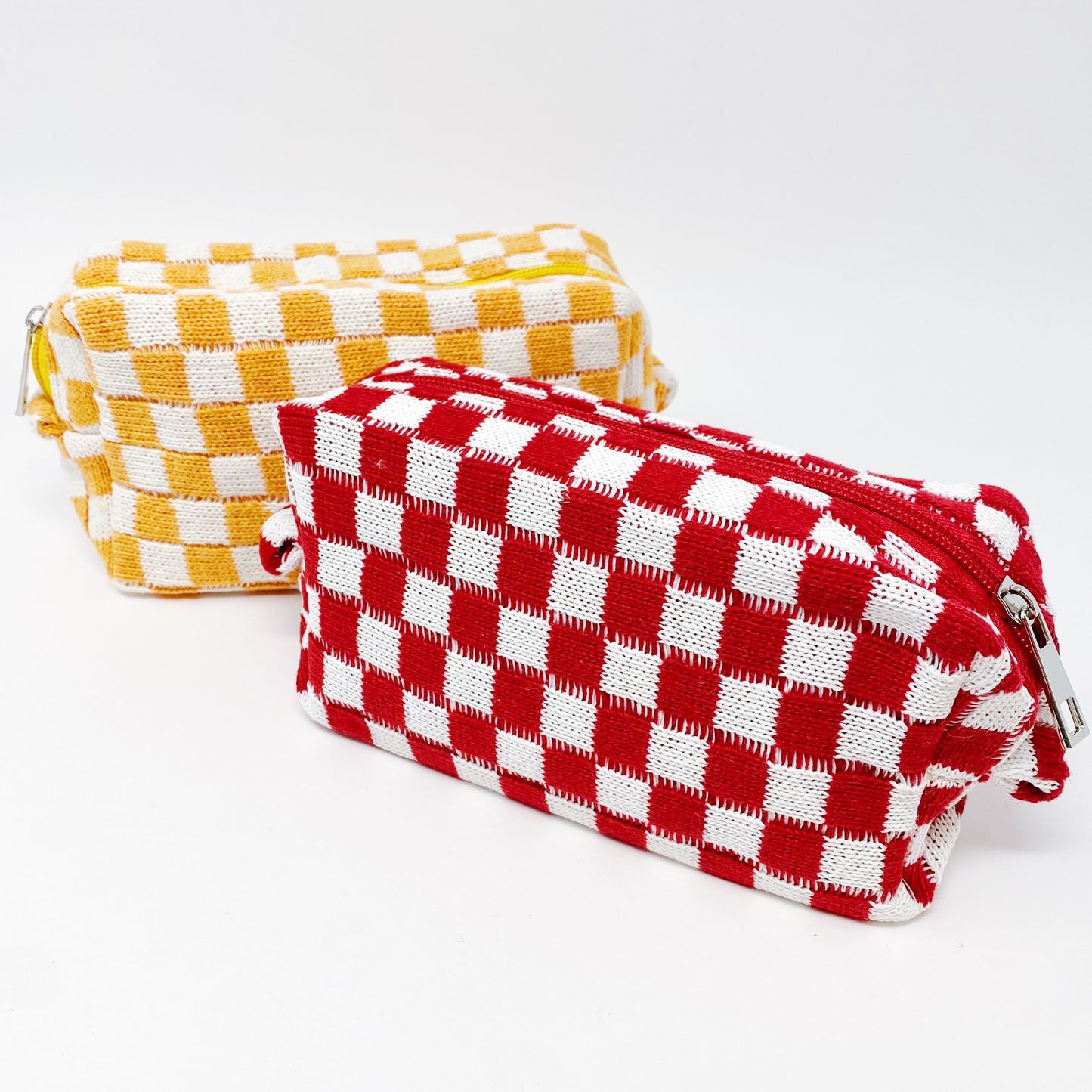 Checked Out Checkered Makeup Bag