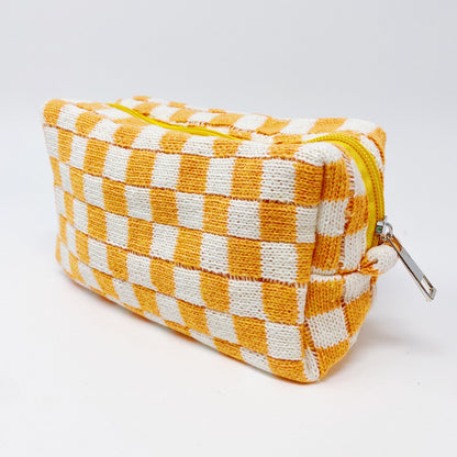 Checked Out Checkered Makeup Bag