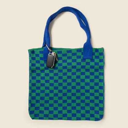 Blue Skies Checkered Tote