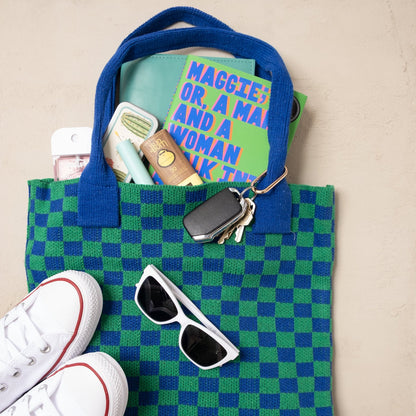 Blue Skies Checkered Tote
