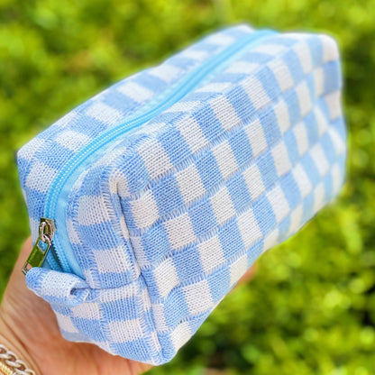 Checked Out Checkered Makeup Bag