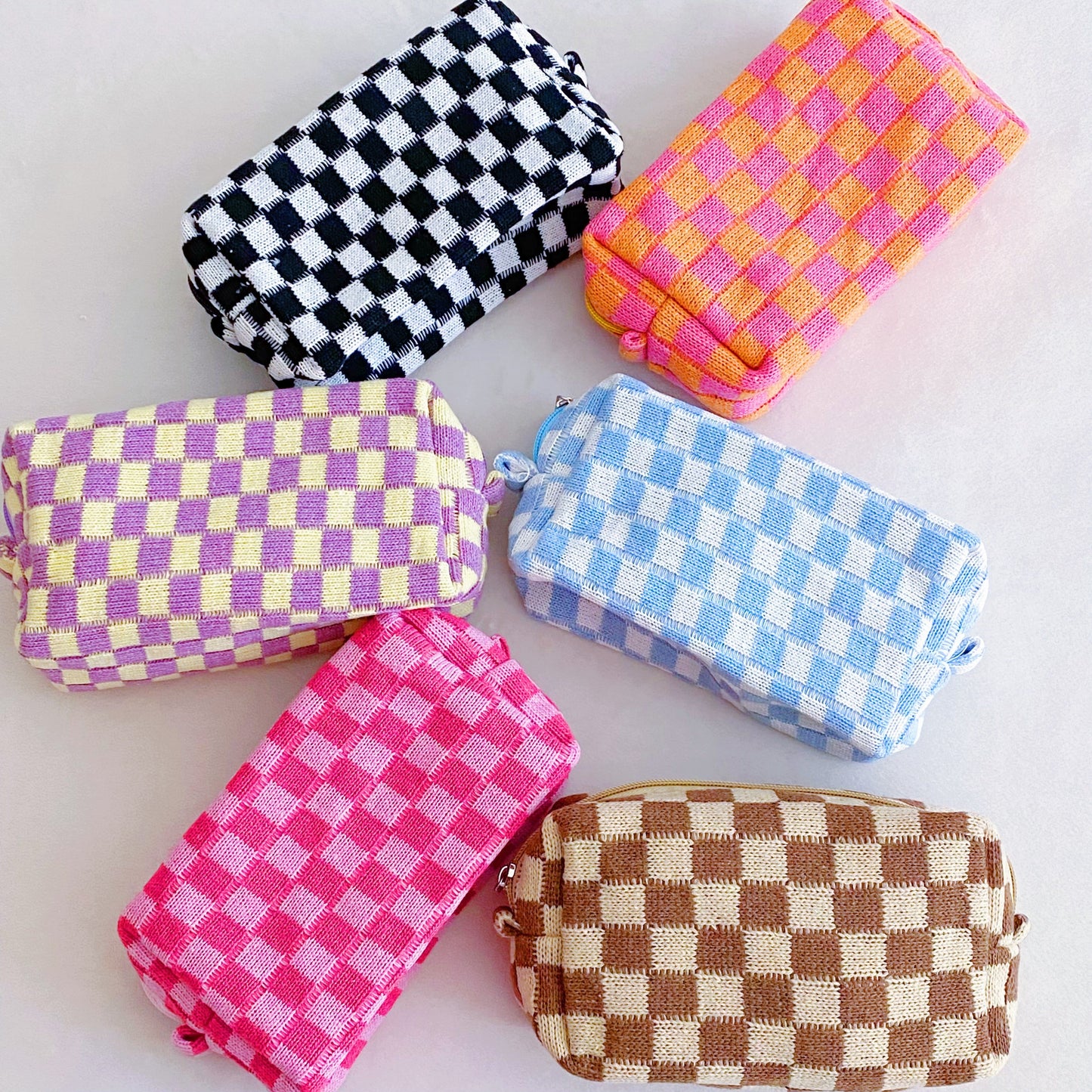 Checked Out Checkered Makeup Bag
