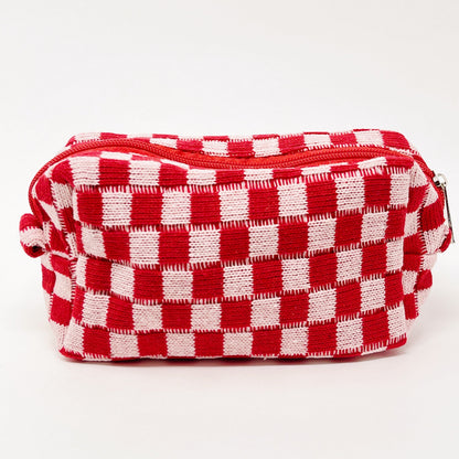 Checked Out Checkered Makeup Bag