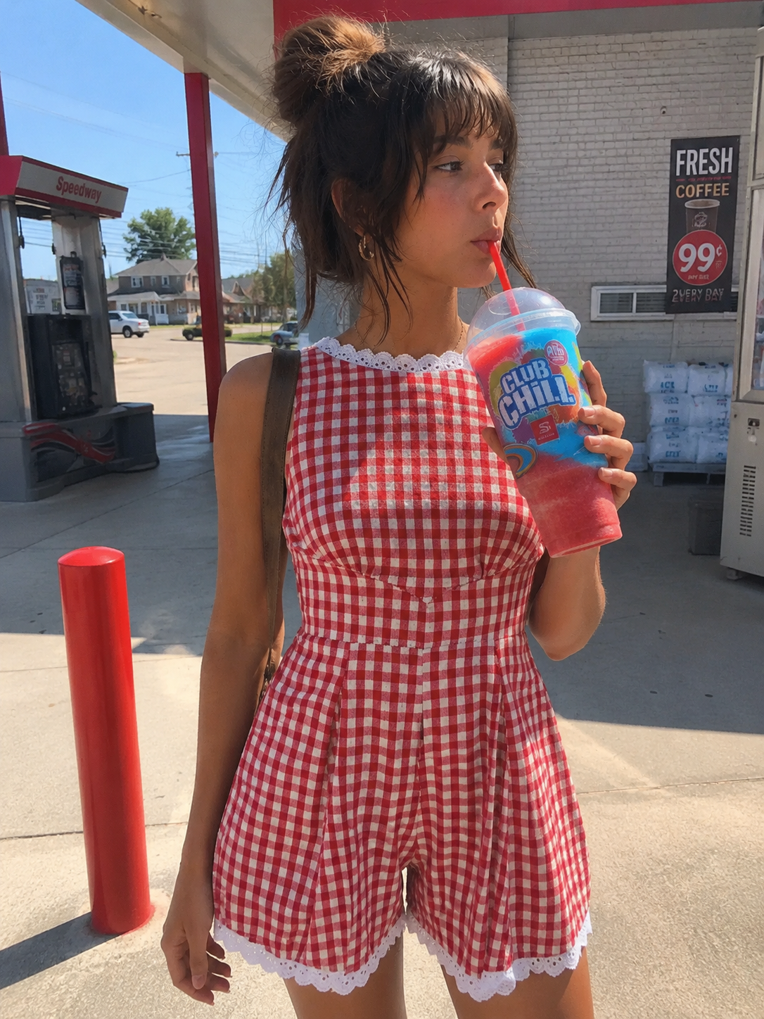 Sunday Picnic Gingham Romper