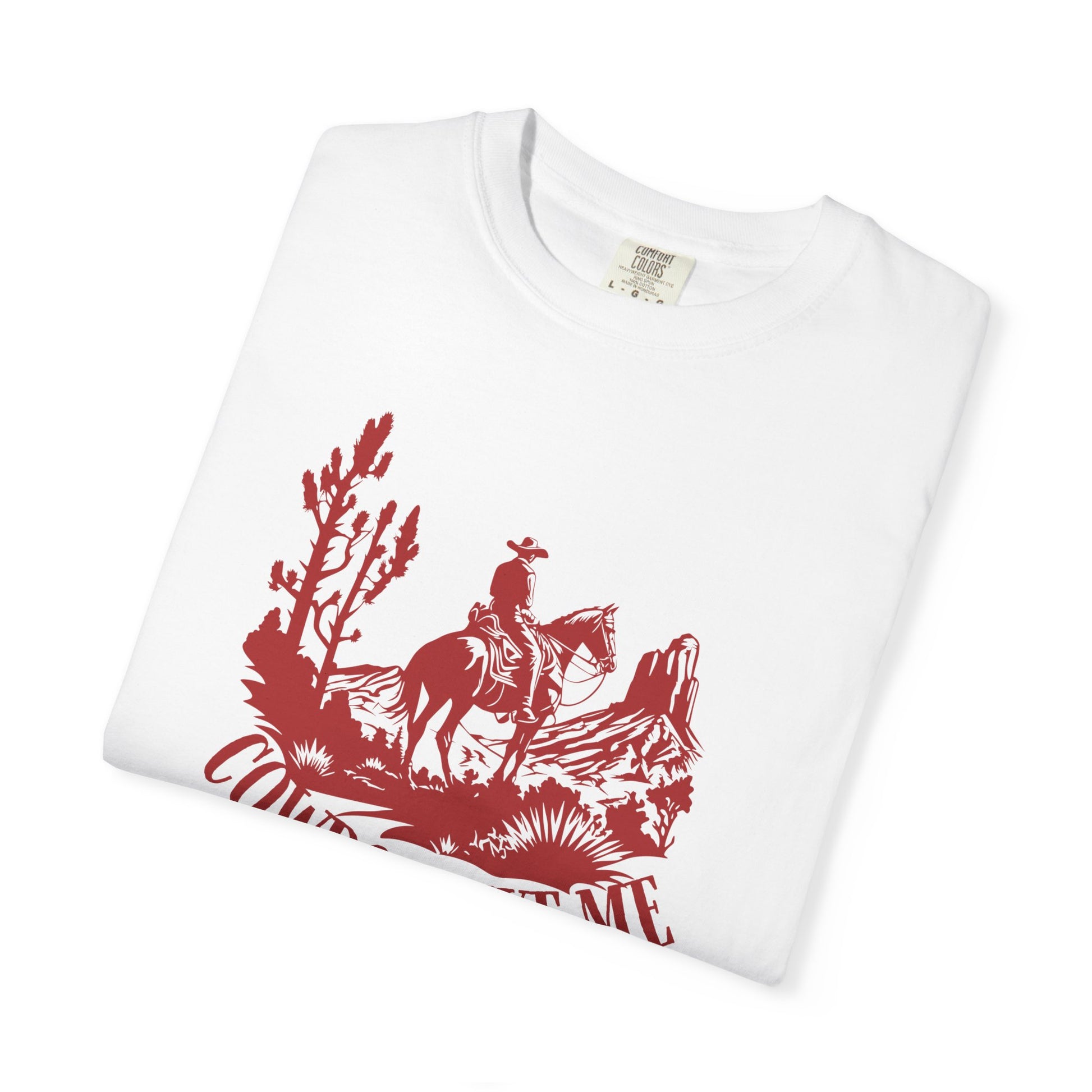 Unisex t-shirt with 'Cowboy Like Me' text in western-inspired graphic design