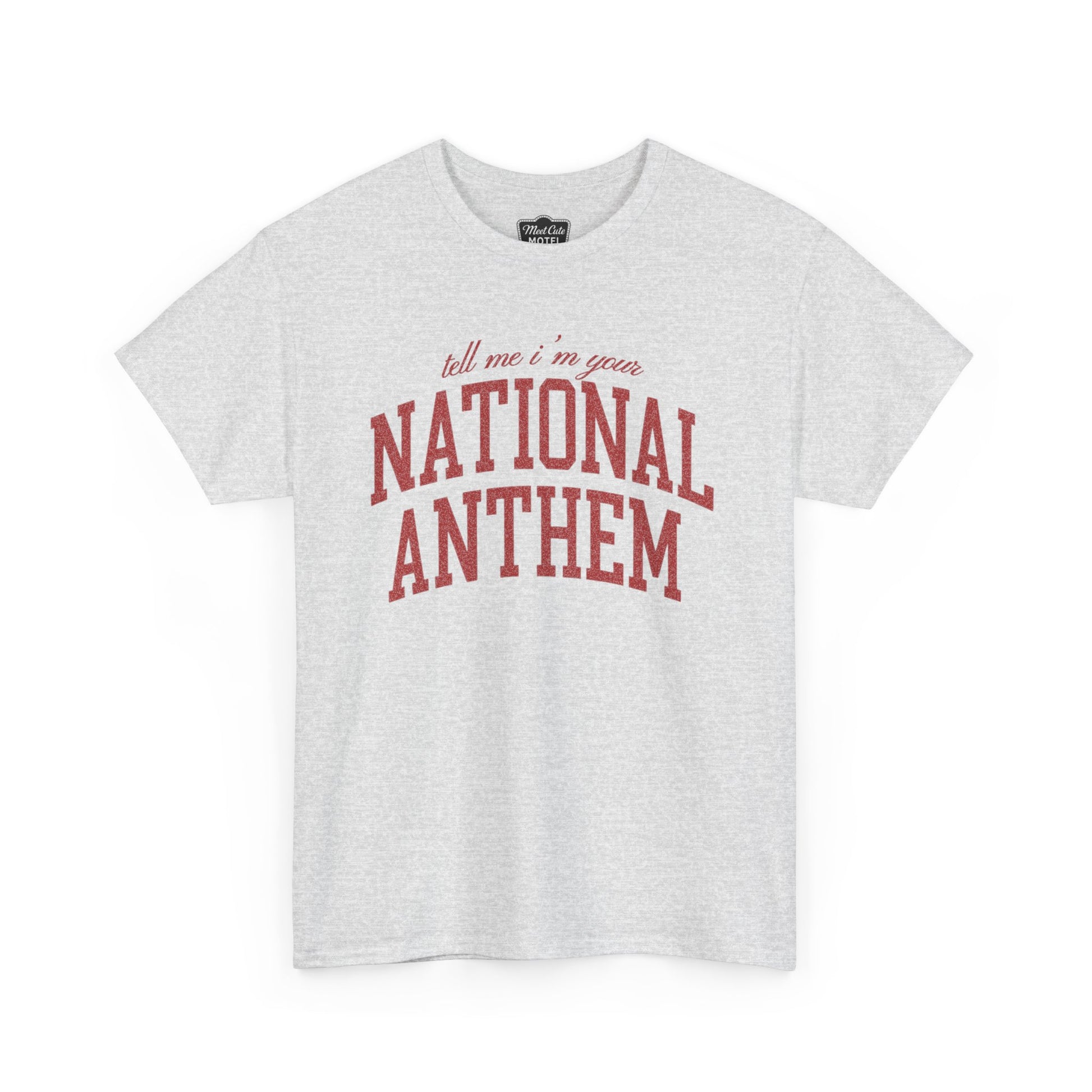 National Anthem tee in ash gray with vintage-style graphic