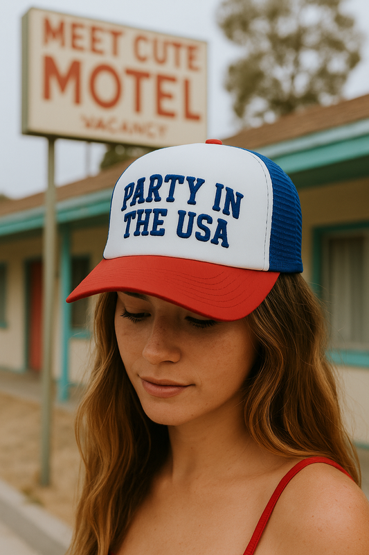 Party in the USA Foam Trucker Hat - MEET CUTE MOTEL