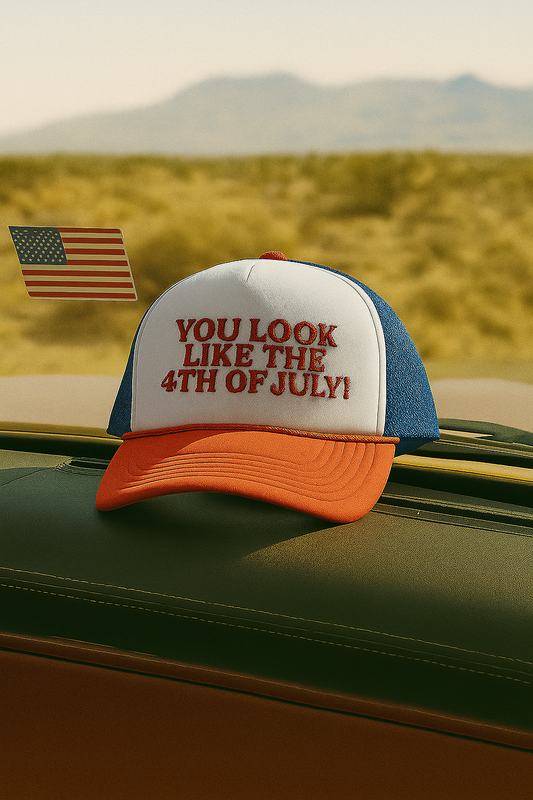 Funny patriotic trucker hat inspired by iconic Legally Blonde quote